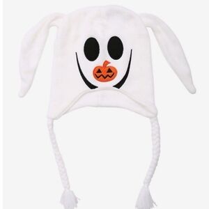 Hot Topic Nightmare Before Christmas Zero Ghost Hat Knit Beanie White Halloween